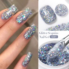 Born Pretty Lily Cute Glitter Sequins Gel/pullu Simli Kalıcı Jel OJE(GG01)-7ML