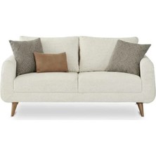 Alfemo Amber Ikili Koltuk-Beyaz