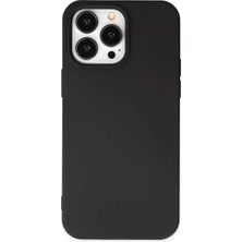 Prativas Iphone 14 Kılıf Nano Içi Kadife Silikon - Siyah