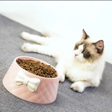 Calperia Papyon Desenli Mama ve Su Kabı, Yükseltilmiş Tasarım, Pembe