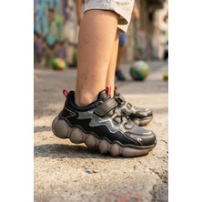 In Step Thunder Işıklı Görünümlü Ortopedik Tabanlı Erkek Çocuk Spor Ayakkabı Siyah