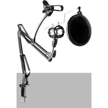 Calperia Mikrofon Standı - Shock Mount ve Pop Filter Seti