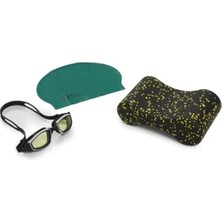 Calperia Yetişkinler Için 3'lü Yüzme Seti - Pullbuoy, Havuz Bonesi, Gözlük