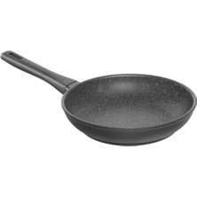 Calperia 24 cm Yapışmaz Granit Kızartma Tavası, Siyah Alüminyum