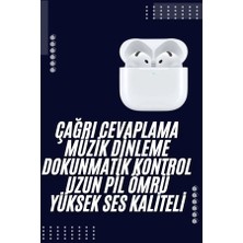 Bluetooth Kulaklık Beyaz Çağrı Cevaplama Dokunmatik Kontrol Kablosuz