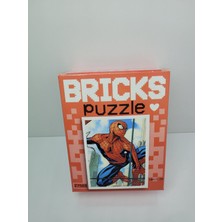 Peluvel - Bricks Puzzle Spider-Man 100 Parça Yapboz | 10X15 cm