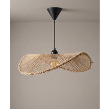 Bohem Jüt Ip Tasarım Tekli Avize - Modern Rustik Halatlı Salon ve Mutfak Aydınlatması