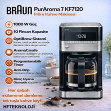 Braun Puraroma 7  Filtre Kahve Makinesi + Dijital Mutfak Tartısı Hediye