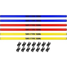 Calperia 70 cm Uzunluğunda 6'lı Slalom Çubuk ve Dönebilen Kelepçe Seti