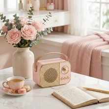 Prativas LED Aydınlatmalı Hoparlör Pembe