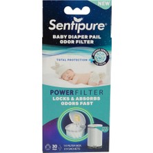 Sentipure Bebek Bezi Kokusu Giderici Filtre - 1 Filtre Kutusu 2 Refil