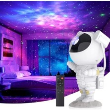 Calperia Astronot Temalı Yıldızlı Gece Lambası, Projektör, Renkli Işık Efektleri