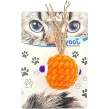 Calperia Hasır Kuyruklu Kadife Kedi Topu - Eğlenceli Oyun Arkadaşı