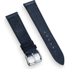 Artizan Leather 20MM El Yapımı Siyah Gerçek Deri Saat Kordonu