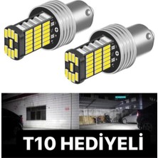 2'li BA15S 1156 P21W 45 LED Geri Vites Sinyal Stop Ampul Seti