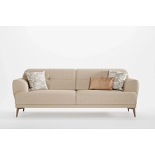 Alfemo Lily Üçlü Koltuk-Koyu Krem