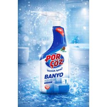 Porçöz Banyo Sprey 750 ml – Güçlü Temizlik, Işıldayan Yüzeyler (4 Adet)