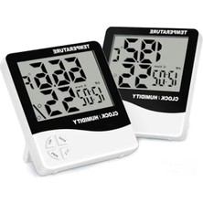 Calperia Dijital Termometre Higrometre, Büyük LCD Ekran, Iç Mekan Kullanımı