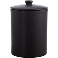 Calperia Mat Siyah Seramik Çöp Kovası - 3 Lt