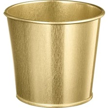 Calperia Galvanizli Çelik Yuvarlak Saksı - 9 cm