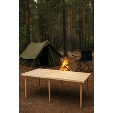 Calperia Katlanır Ahşap Piknik ve Kamp Masası - 70X150 cm