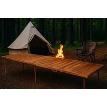 Calperia Çok Amaçlı Katlanır Ahşap Masa - 75X228 cm