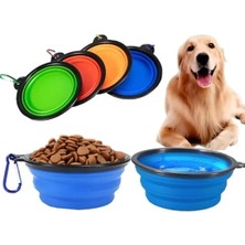 Calperia Katlanabilir Silikon Kedi ve Köpek Mama-Su Kabı