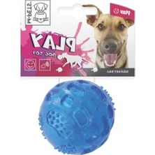 Calperia Mavi Renkli 6,3 cm Squeaky Köpek Topu (4'lü Paket)