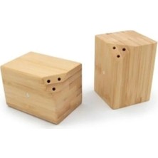 Calperia Mıknatıslı Bambu Tuzluk ve Baharatlık Seti - 2'li