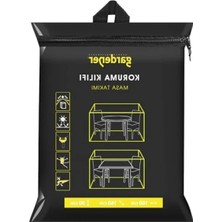 Calperia Dayanıklı Pe Malzemeden Bahçe Masa Takımı Koruma Örtüsü (160 cm x 160 cm x 90 Cm)