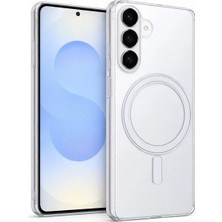 Fenza Samsung Galaxy S26 Plus Uyumlu Kamera Korumalı Magsafe Wireless Şarj Özellikli Lüks Şeffaf Silikon T