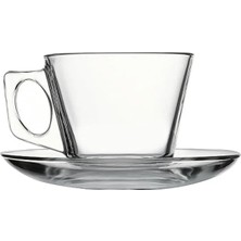 Calperia 6'lı Sade Soda Cam Fincan Takımı Hediye Kutusunda