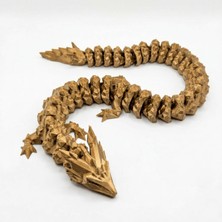 Atatuğ Hediyelik Antik Bronz 40 cm Hareketli Eklemeli Ejderha Figürü - Özel Tasarım 3D Baskı Hediye