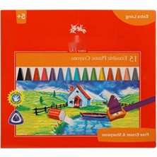 Calperia Silinebilir Mum Boya Seti, 15 Canlı Renk