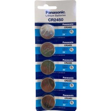 Zenvia Panasonic CR2450 Lityum 3V Düğme Pil 5’li Kartela 5 Adet