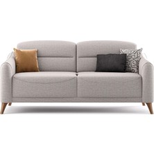 Alfemo Mira Sandıklı Üçlü Koltuk-Gri