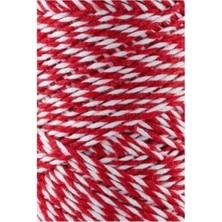 Calperia Kırmızı Beyaz Paketleme Ipi - 10 Metre