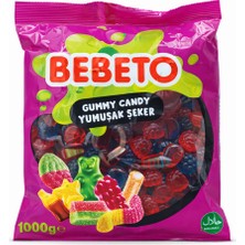 Bebeto Jelibon Tekli Paket 1 kg Mavi Kırmızı Böğürtlen