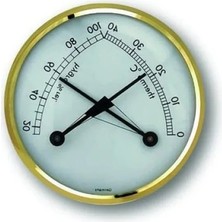 Calperia Mekanik Mini Oda Termometre ve Nem Ölçer - Siyah