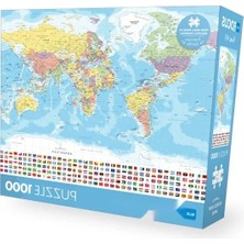 Calperia 1000 Parçalı Dünya Haritası Bulmacası