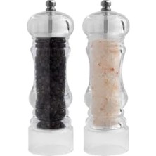 Calperia 14 cm Akrilik Tuz ve Karabiber Değirmeni Seti, 2 Adet