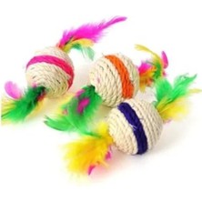 Calperia Çift Tüylü Örgü Kedi Oyun Topu - 4.5 cm