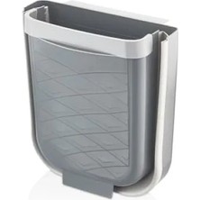 Calperia Katlanabilir Akordiyonlu Çöp Sepeti - 6 Litre - Gri