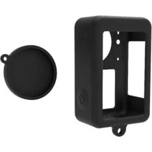 Calperia Silikon Koruma Kılıfı Seti, Djı Osmo Action 3/4 Uyumlu, Siyah