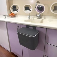 Calperia Asılabilir 8 Lt Çöp Kovası - Antrasit Renk