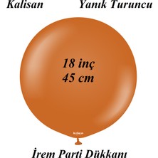 İrem Parti Dükkanı Kalisan Retro Yanık Turuncu Latex Balon 2 Adet 18 Inç 45 cm