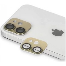 Marsilyan Apple iPhone 11 Pers Alüminyum Kamera Lens - Gold