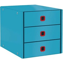 Calperia Mavi 3 Çekmeceli Evrak Rafı