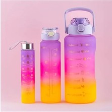 Calperia Motivasyonlu Kokusuz Spor Su Matarası, 3'lü Set