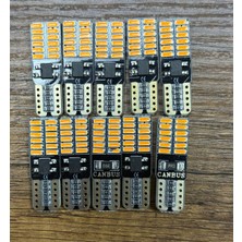 T10 24 LED Turuncu Park Ampulü 10'lu Set, Parlak ve Dayanıklı Işıklar